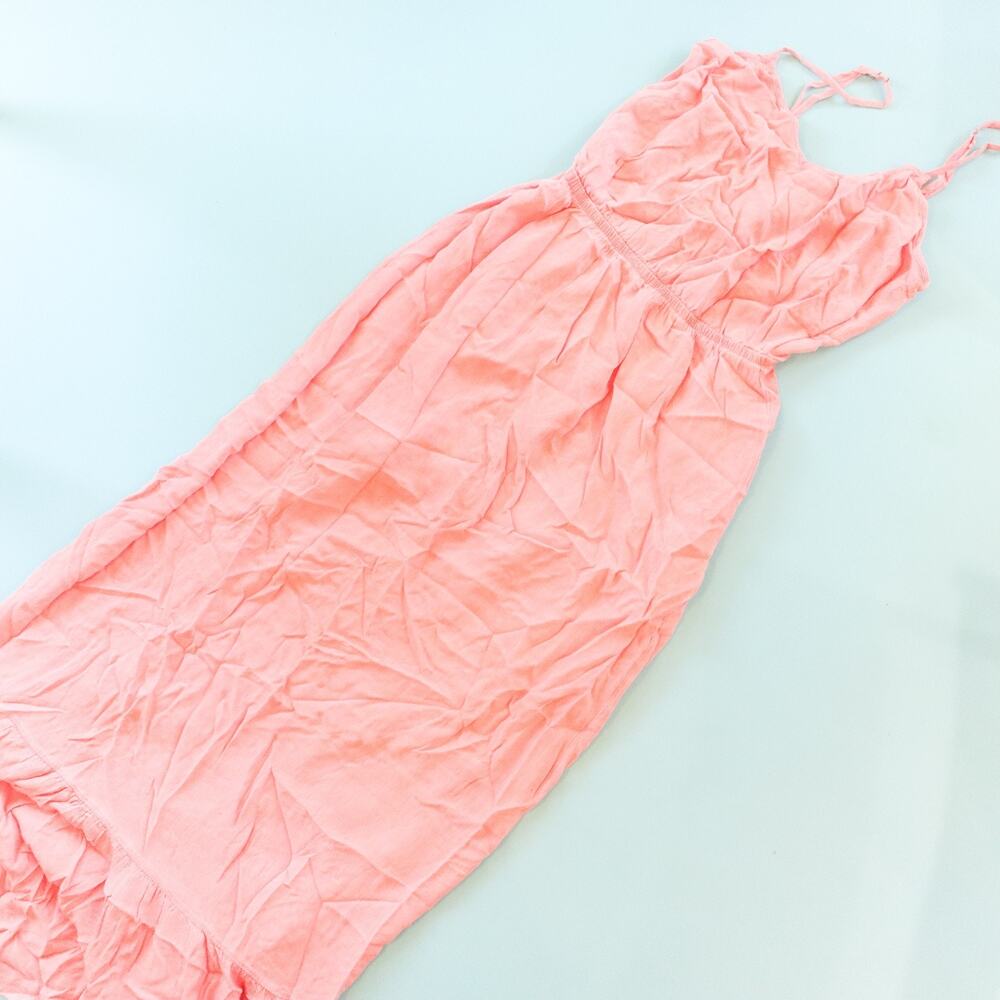 Gypsy 05 Pink Sleeveless Maxi Summer Sundress Size XSmall 100% Silk